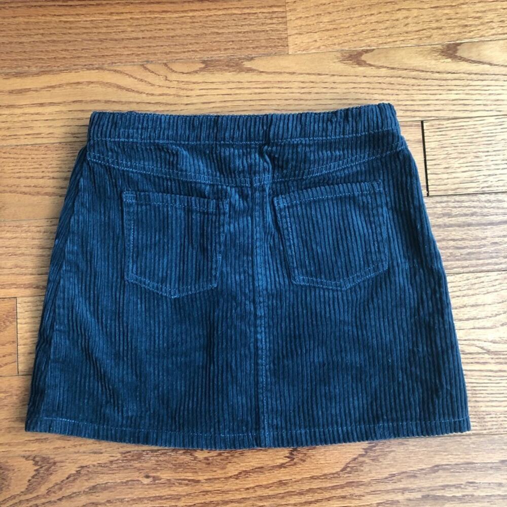 Gymboree Blue Corduroy A-Line Button Closure Pockets Skirt Girl’s Size 10 NWT - Picture 7 of 8